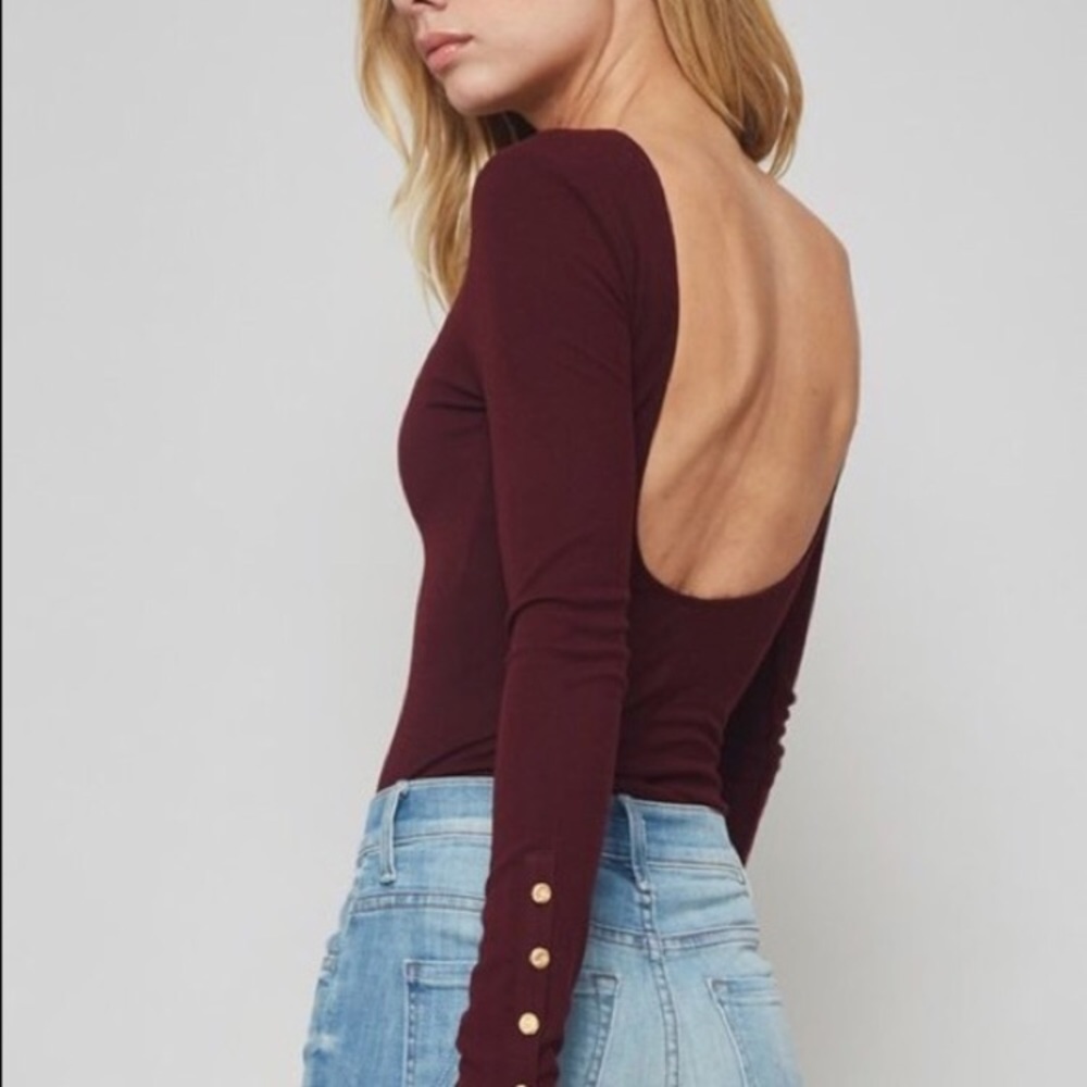 Burgundy bodysuit